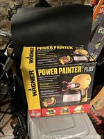 box front showing Wagner Power Painter Plus branding and specifications