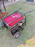Full view of Honda generator on wheel kit
