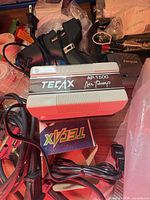 TEFAX AP-1500 air pump, cordless screwdriver, various connectors visible