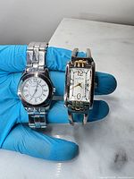 Two Anne Klein wristwatches front view