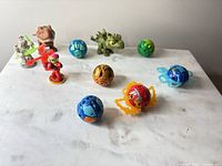 Group view showing all Bakugan spheres and figures