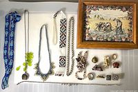 Group shot with all jewelry pieces and closed jewelry box