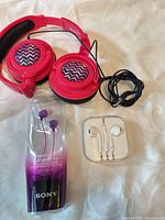 Lot overview showing all three audio accessories