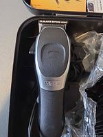 Top view of Wahl Deluxe clipper in case