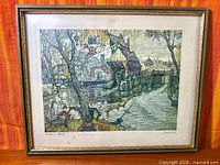 Frontal view of framed Rideau Mill print