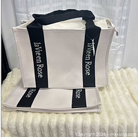 Both tote bags stacked showing logo and overall design