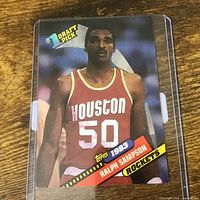 Front of Ralph Sampson Topps 1983 #1 Draft Pick card in holder