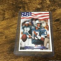 Front of Dan Marino card in sleeve