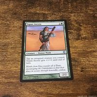 Front of Topan Ascetic card showing full text and artwork