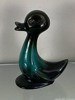 Front view of Blue Mountain Pottery duck figurine