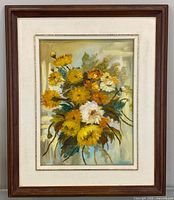 full view of framed oil painting front