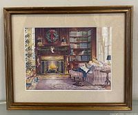 Full view of framed print showing artwork, mat, frame