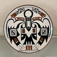 front view of plate showing complete design