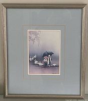 Full view of framed print showing artwork, mat and frame