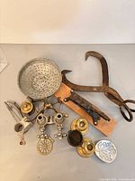 group shot of all metal items laid out