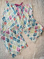 Full view of Hue floral pajama pants