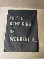 Full view of fabric banner