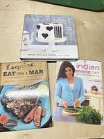 Group shot of the three cookbooks