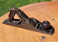 Left side profile of Bailey No.5 bench plane showing overall form
