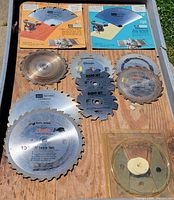 Overhead view of entire lot showing 10 blades including packaged ones