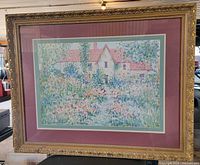 Full view of framed print showing artwork, mats, and frame