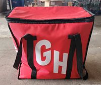 Front view showing GH graphic and straps