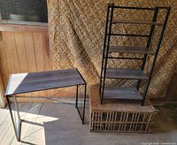 shelf and desk together for scale and design