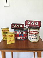 Group view of all six tins