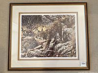 Full view of framed print showing artwork, matting and frame