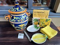 All items in lot grouped on table