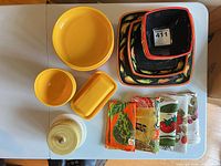 overview of all items on table