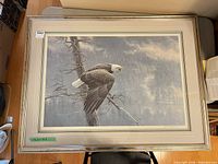 Front view of framed Robert Bateman print showing artwork, matting and frame