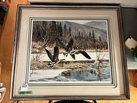 Full view of framed print showing artwork, mats and frame