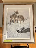 Framed print showing full artwork, matting and frame