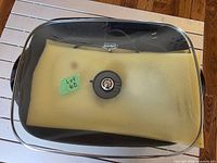 Top view of Rival electric skillet with lid on