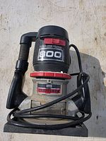 Front view of Sears Craftsman 800 router showing model label and handles