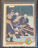 Front of Mike Liut Super Action card in sleeve