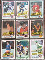 Front view of all nine cards arranged in sheet