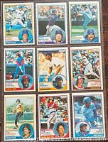 Front view of all nine cards in 3×3 sleeve