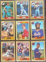 Fronts of nine 1987 O-Pee-Chee cards
