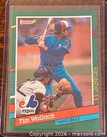 Front of 1991 Donruss Tim Wallach #514 card in sleeve