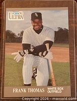 Front of 1991 Fleer Ultra Frank Thomas card in sleeve