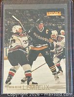 Front of Mario Lemieux SkyBox Impact card in sleeve