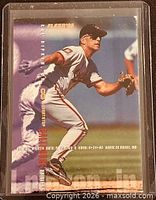 Front view of Cal Ripken Jr. Fleer '95 card in sleeve