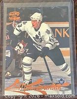 Front of 1997-98 Pacific Paramount Mats Sundin card in sleeve