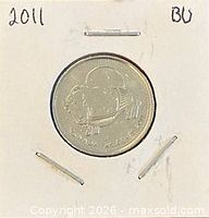 Reverse showing wood bison design within 2x2 holder