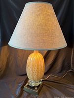 Full view of lamp with shade