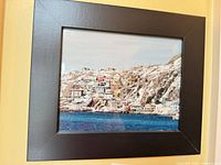 Framed coastal photograph front view