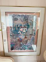 Full view of framed print showing artwork, frame, and mat