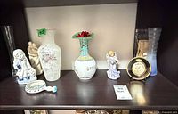 Shelf view showing all five items together